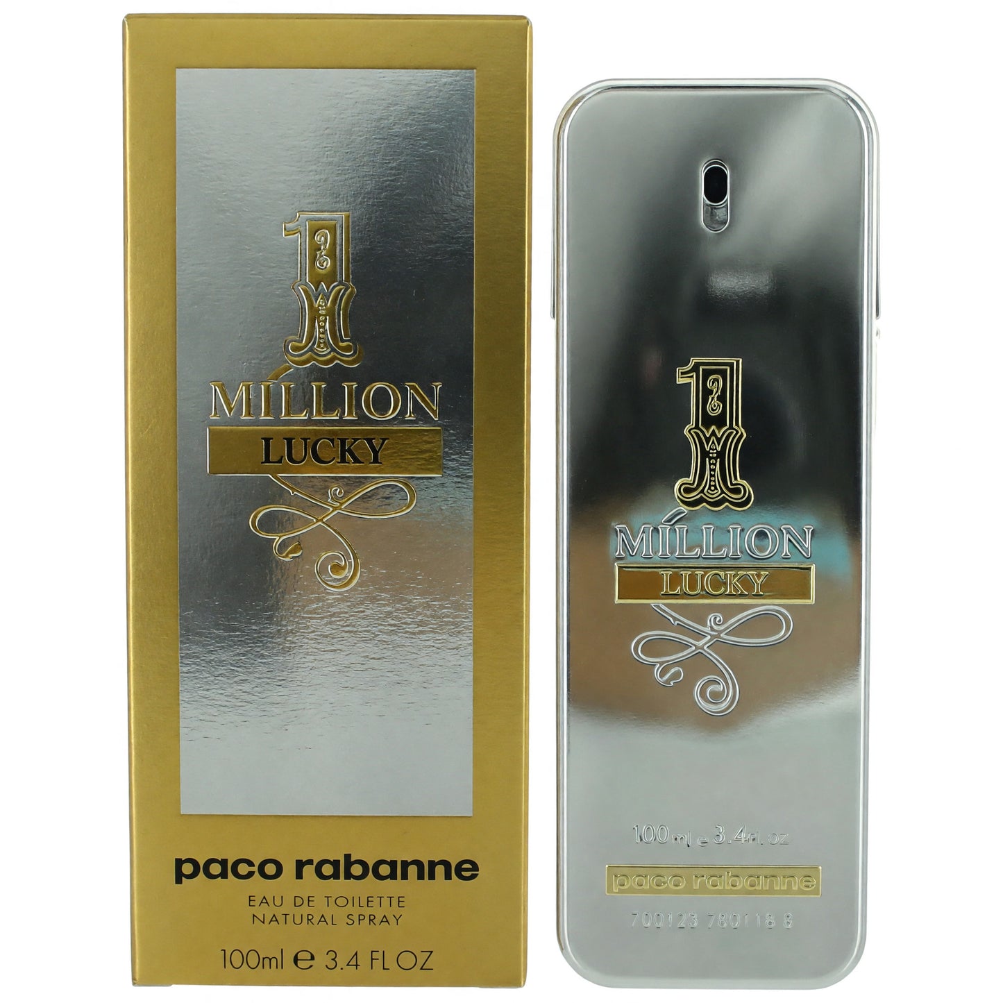 1 Million Lucky by Paco Rabanne, 3.4 oz EDT Spray for Men