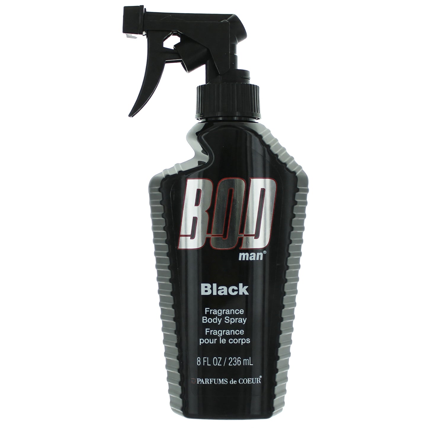 Bod Man Black by Parfums De Coeur, 8 oz Frgrance Body Spray for Men