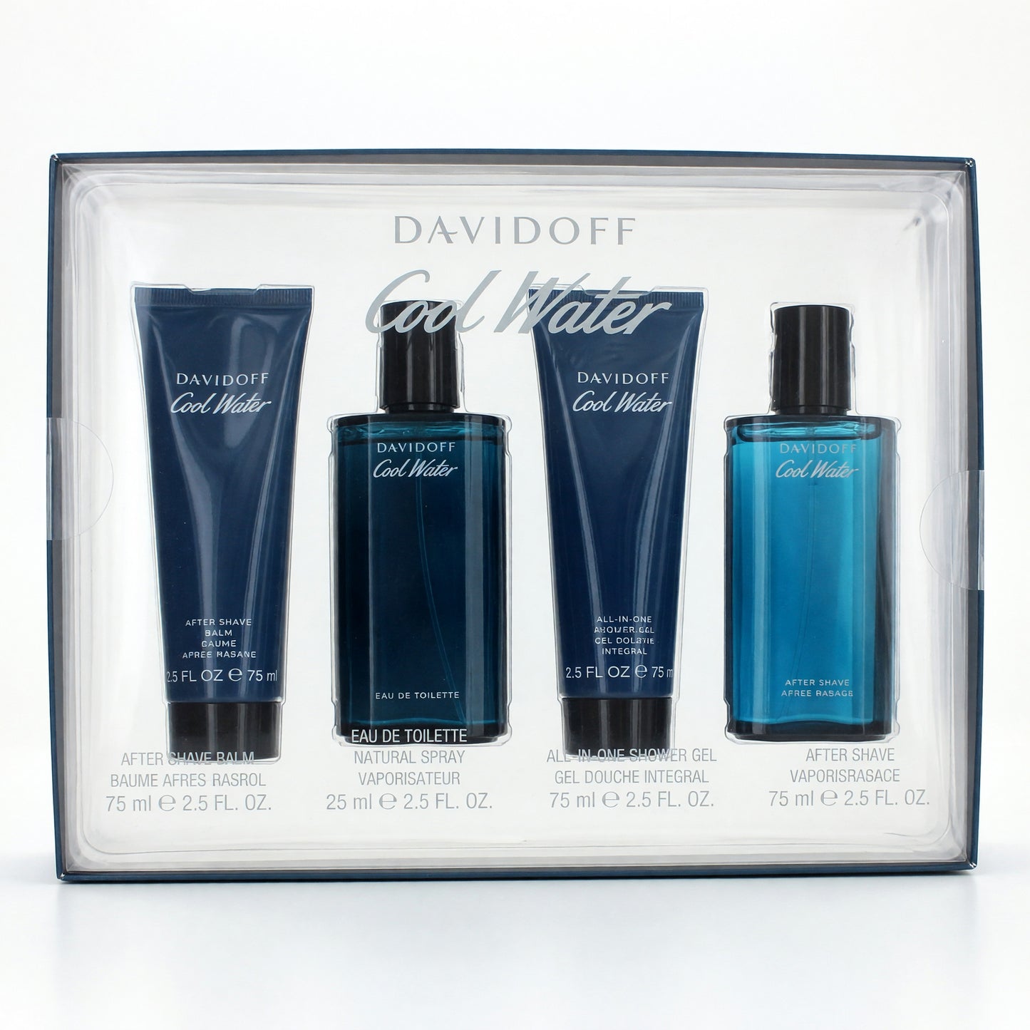 Cool Water by Davidoff, 4 Piece Gift Set for Men