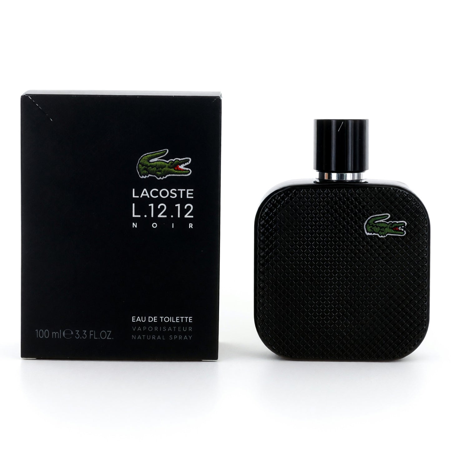 Lacose L. 12.12 Black Noir by Lacoste, 3.3 oz EDT Spray for Men