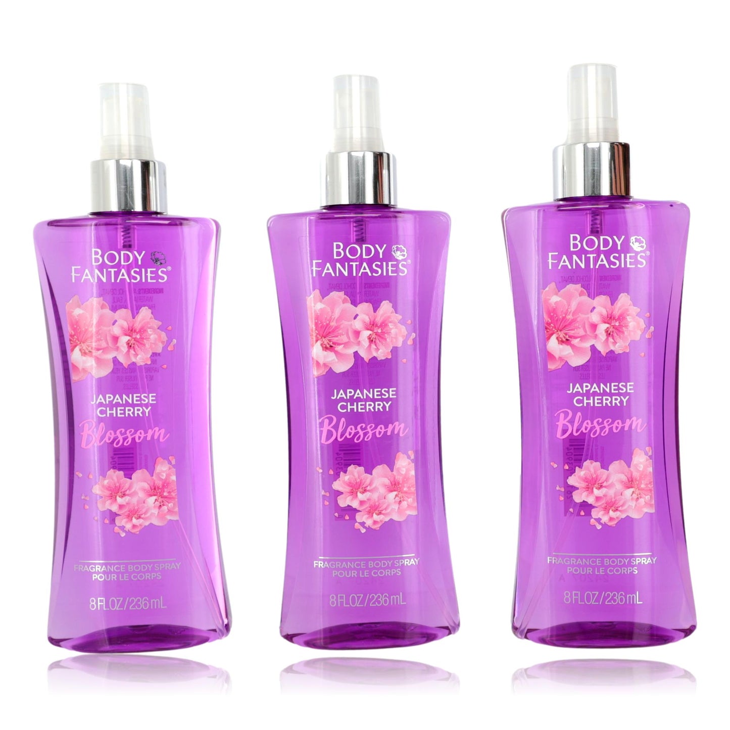 Japanese Cherry Blossom by Body Fantasies, 3 Pack 8oz Fragrance Body Spray women
