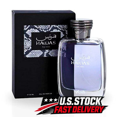Rasasi Hawas For Him 3.4oz 100ml EDP Spray Men's Cologne Fresh Aquatic