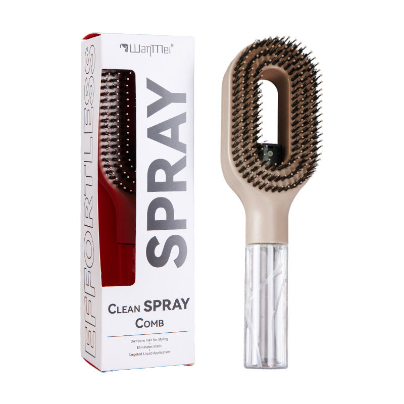 2in1 Sprayer Comb Detangling Scalp Massage Hairbrush With Spray Bottle Essential Oil Water Mist Spray Brush Anti-static Summer