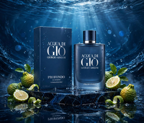 Giorgio Armani Acqua di Giò Profondo Eau de Parfum for Men, 4.2 oz / 125 mL,