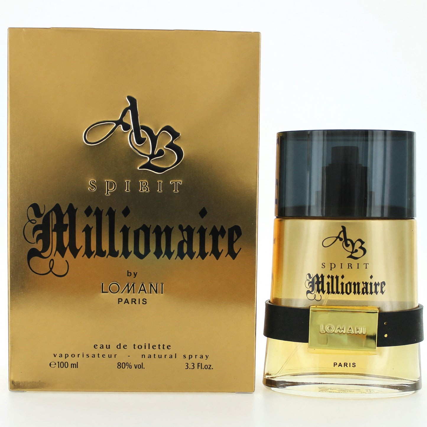 AB Spirit Millionaire by Lomani, 3.3 oz EDT Spray for Men