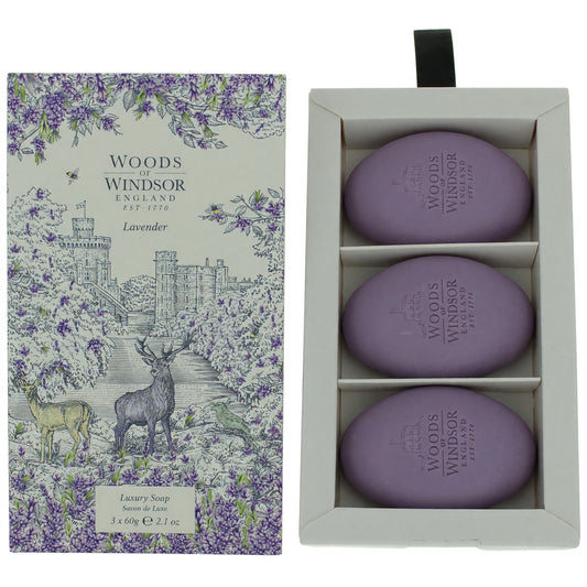 Woods of Windsor Lavender by Woods of Windsor, 3 X 2.1oz Luxury Soap women