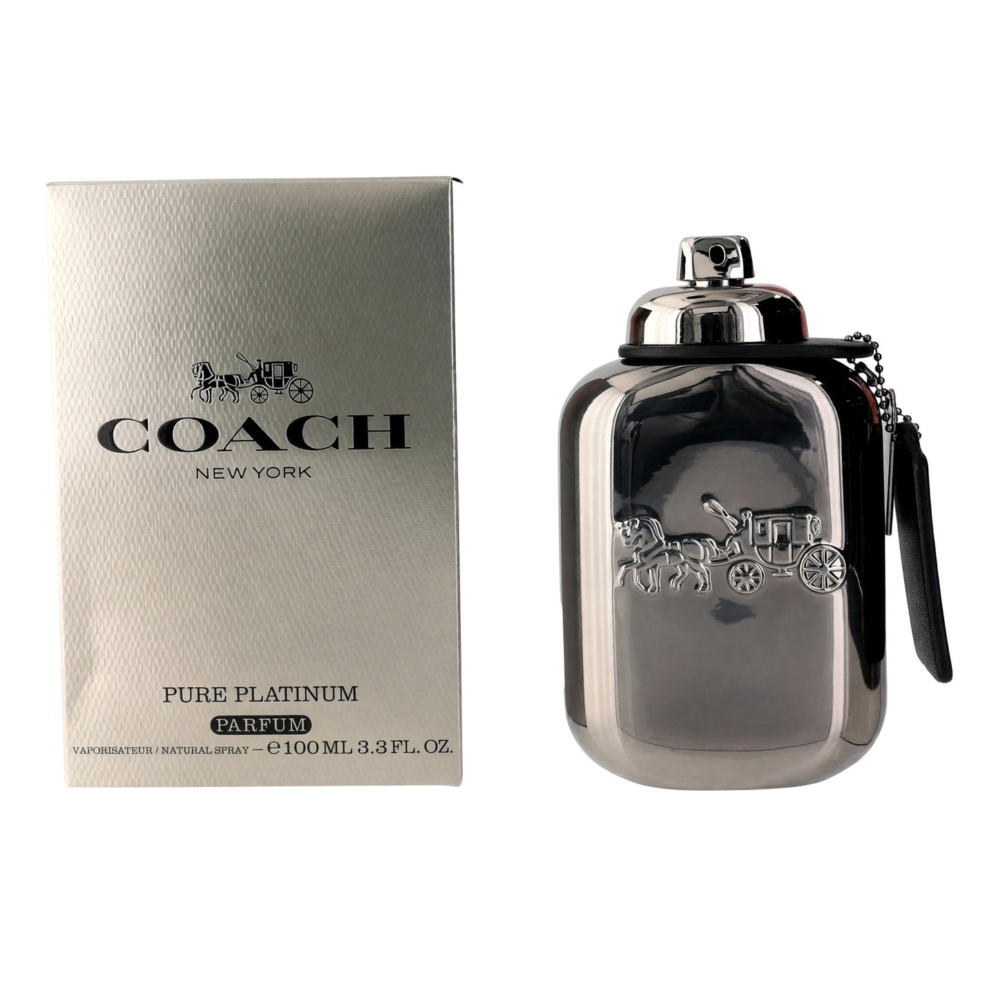 Coach Pure Platinum by Coach, 3.3 oz Parfum Spray for Men