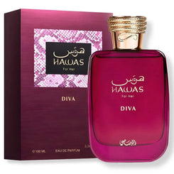 Rasasi Hawas For Her Diva For Women Eau de Parfum 100ml/ 3.4oz Spray New In Box