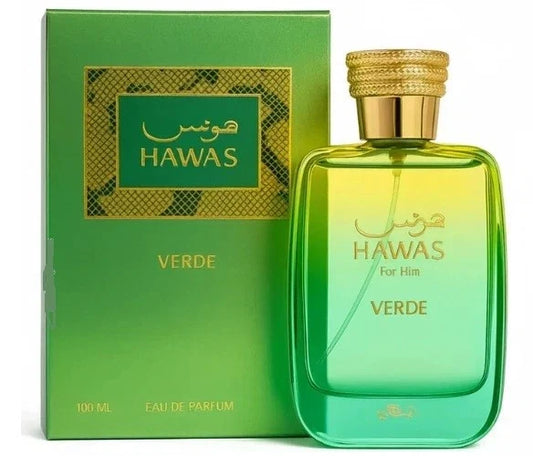 Hawas Verde by Rasasi for Him Men's 3.38 fl oz / 100ml Eau De Parfum New in Box