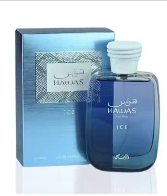 Rasasi Hawas Ice For Him Eau de Parfum Spray for Men 100ml / 3.4 fl oz