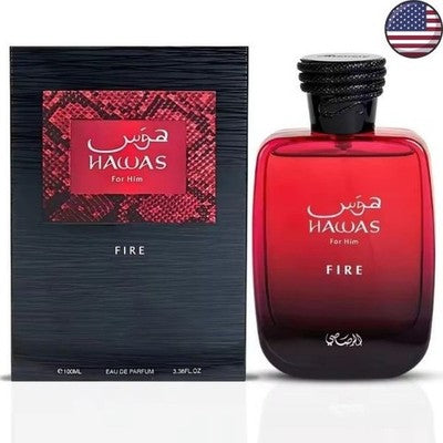 Rasasi Hawas Fire EDP 100ML (3.4oz) Men’s Cologne – Bold Long Lasting Perfume