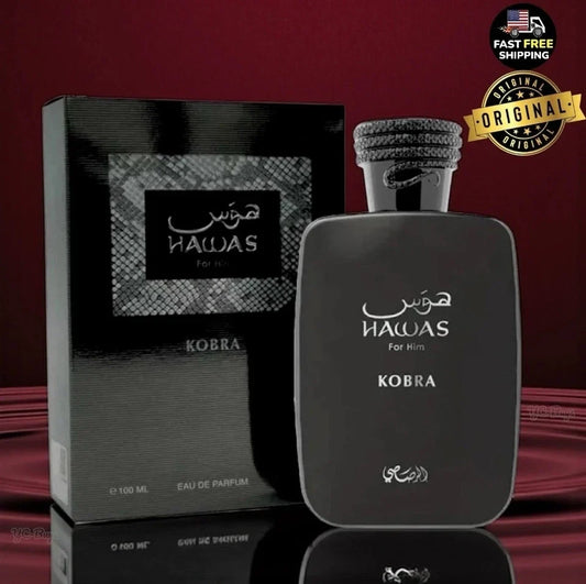 Rasasi Hawas Kobra for Him EDP 100ml 3.38 oz for Men